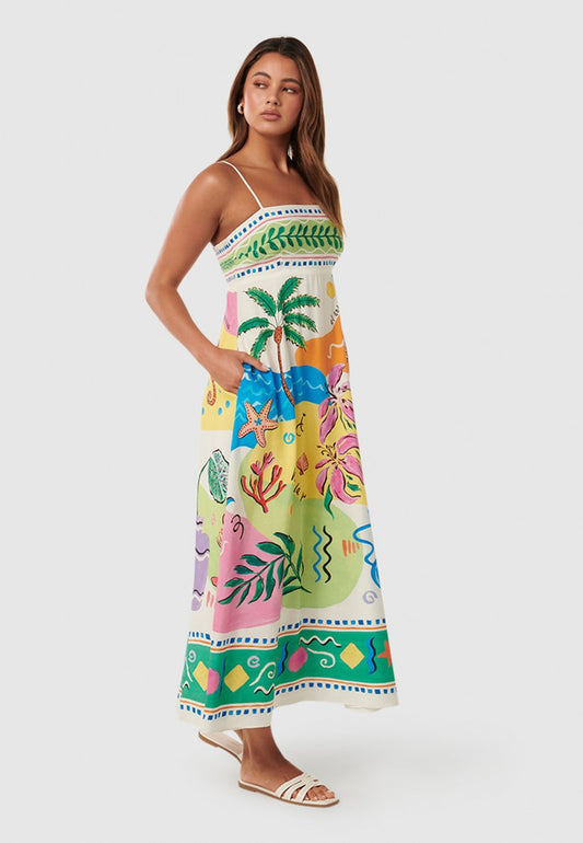 Adaia - Midi vestido estampado