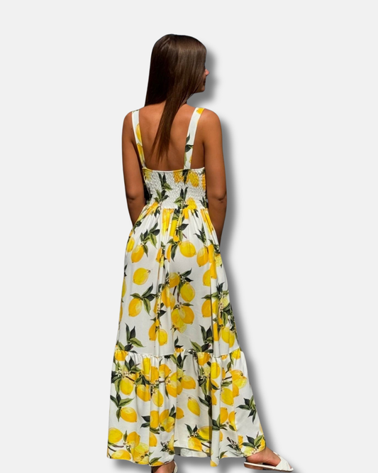 Renata - Vestido largo estampado