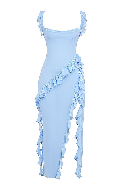 Dalia | Vestido largo con volantes