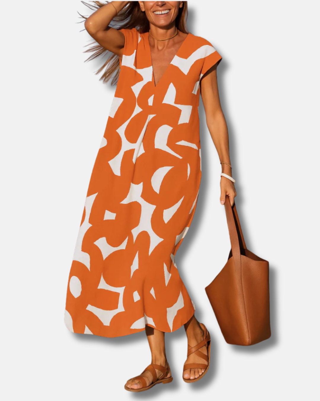 Valeria - Vestido midi estampado