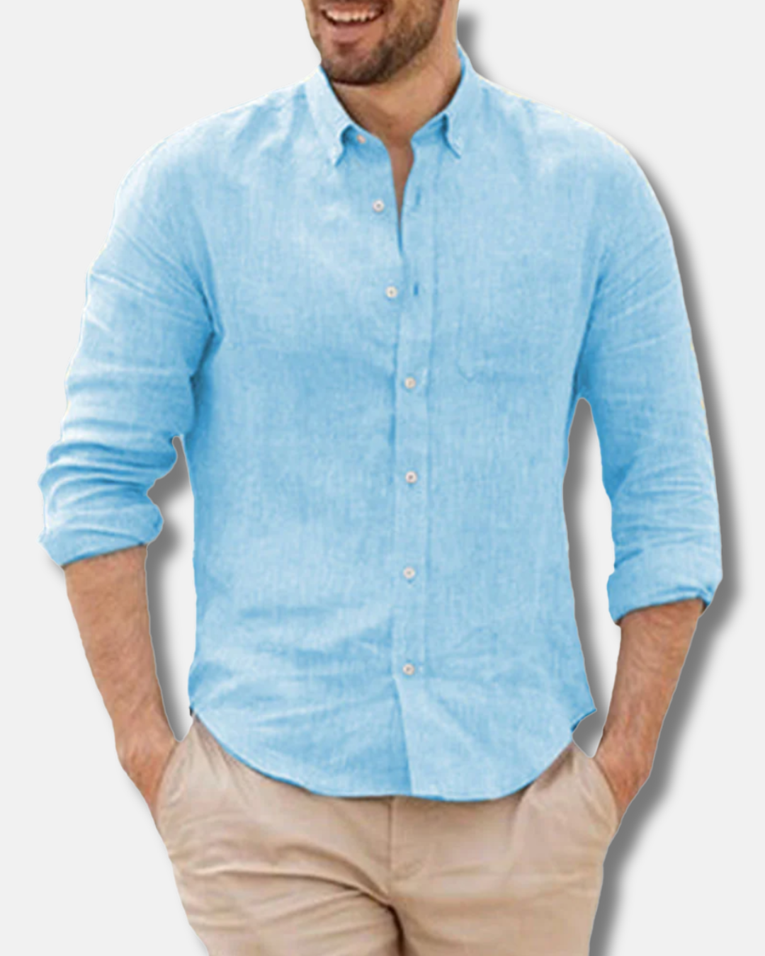 Camisa de lino transpirable