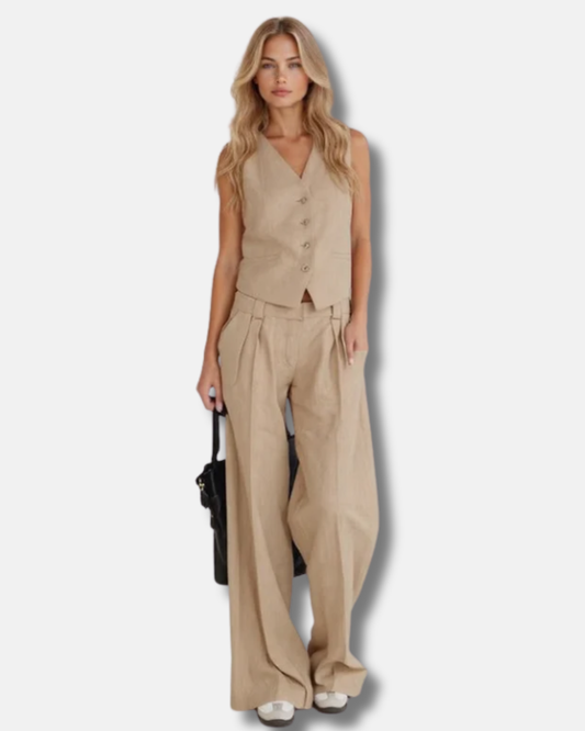 ANITA - CONJUNTO DOS PIEZAS DE LINO