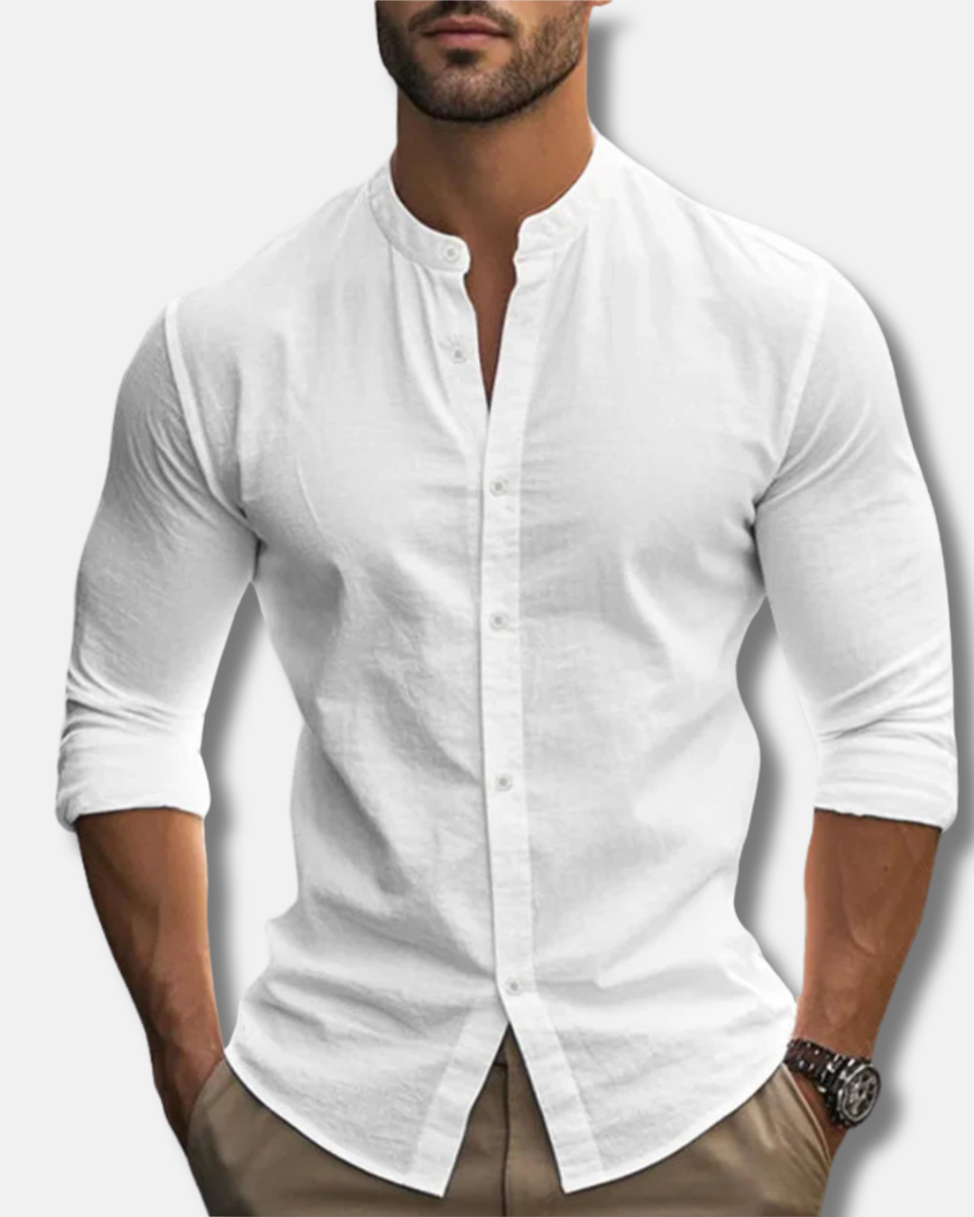 Camisa de lino transpirable