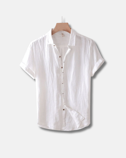 LOREN | Camisa de lino de manga corta