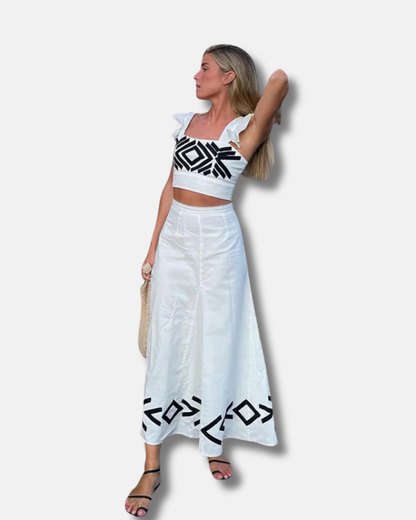 Leana - Conjunto de top y falda