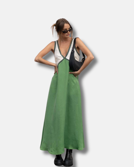 Donna - Vestido largo con cuello en V