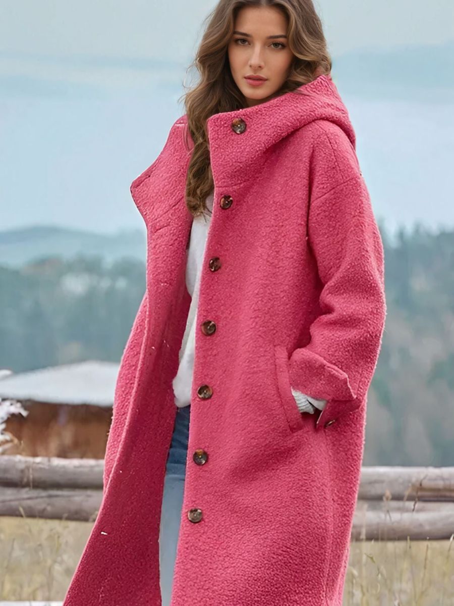 Abrigo largo con capucha