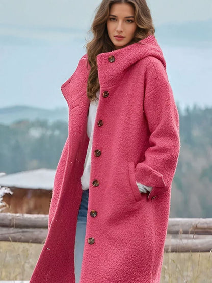 Abrigo largo con capucha