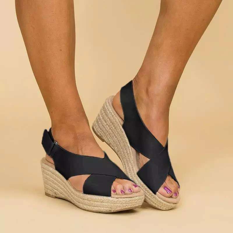 Sandalias De Cuña Nueva Colección