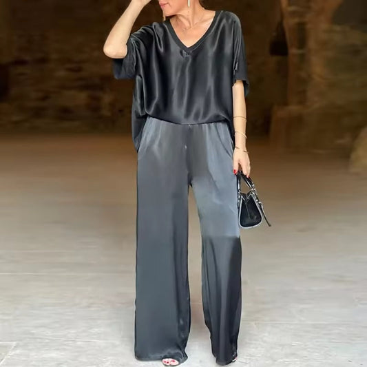 Conjunto de satén dos piezas