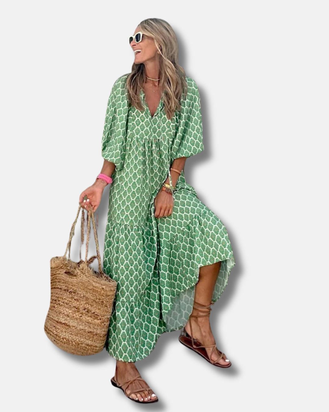 Flora - Vestido largo estampado